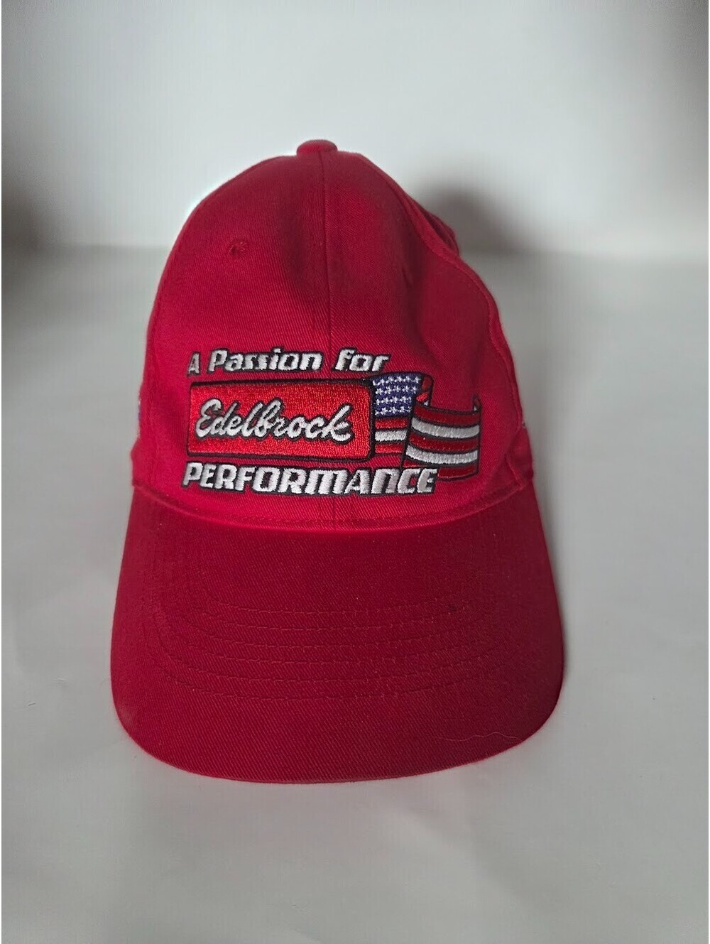Edelbrock Passion For Performance Stars Stripes American Flag Adjustable Cap Hat